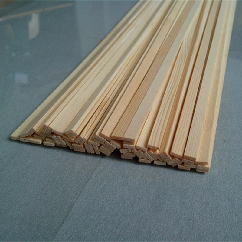 Custom Natural Siberian Pine Larch Wood Strips Slats 10 Pieces, 1mm to 25mm Thick, Widths 2mm to 25mm, for Furniture Woodworking