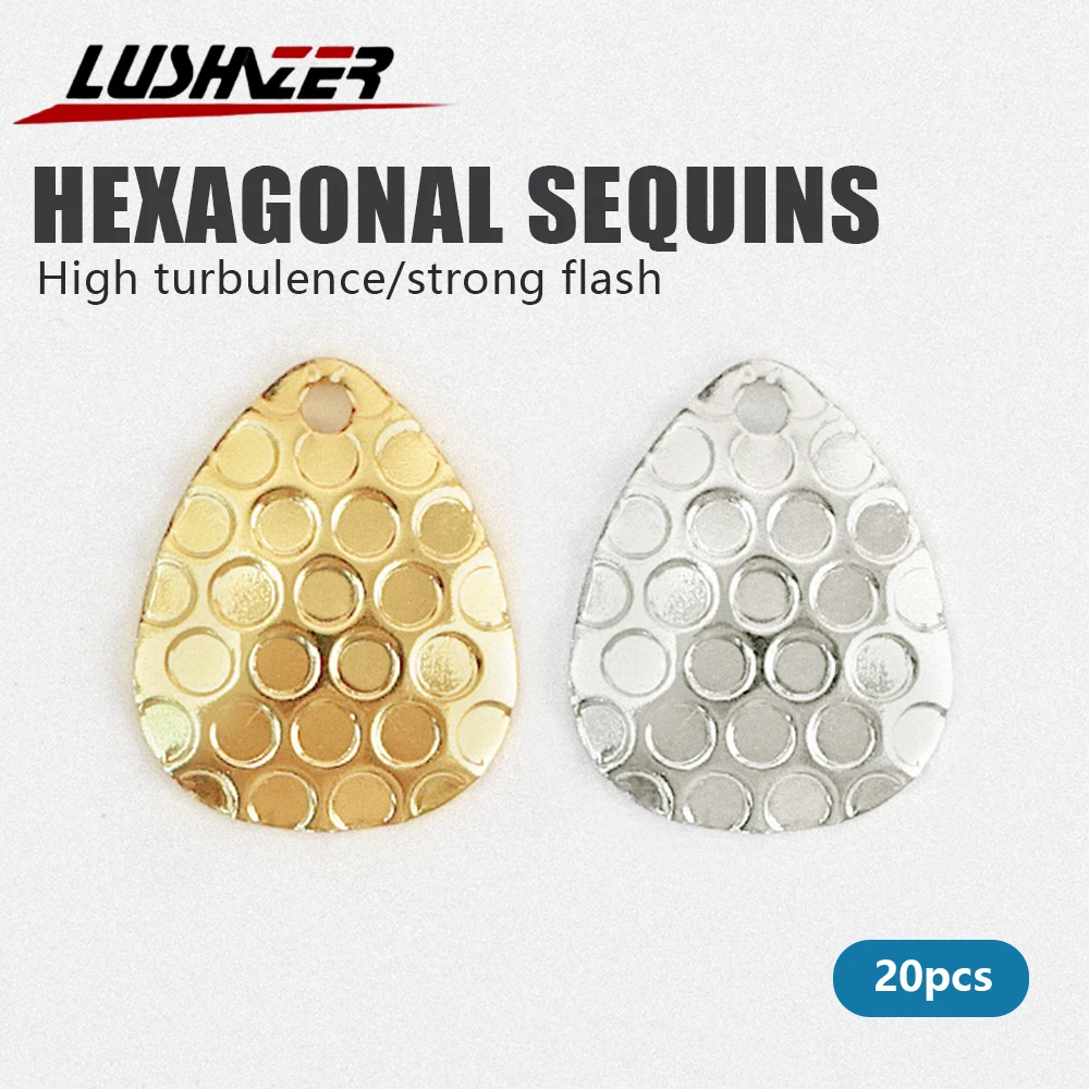 LUSHAZER 20pcs DIY Spinners Sequins Metal Vib Hard Bait Fishing Bait For Trout Chub Perch Fly Fishing Lures Accessories