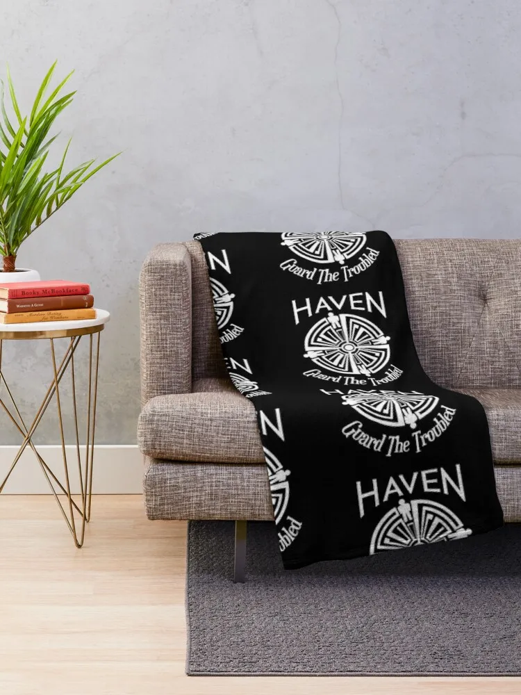 Haven Troubled Tattoo White Logo Throw Blanket For Sofa Thin Plaid Blankets