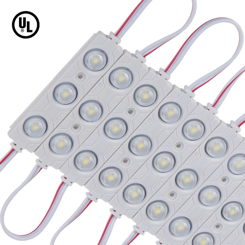 20 szt. 2835 modułu LED 3 diody Led 1.5W 130lm z obiektywem 12V DC IP65 źródło światła dla znaki reklamowe modułu LED pojedyncze