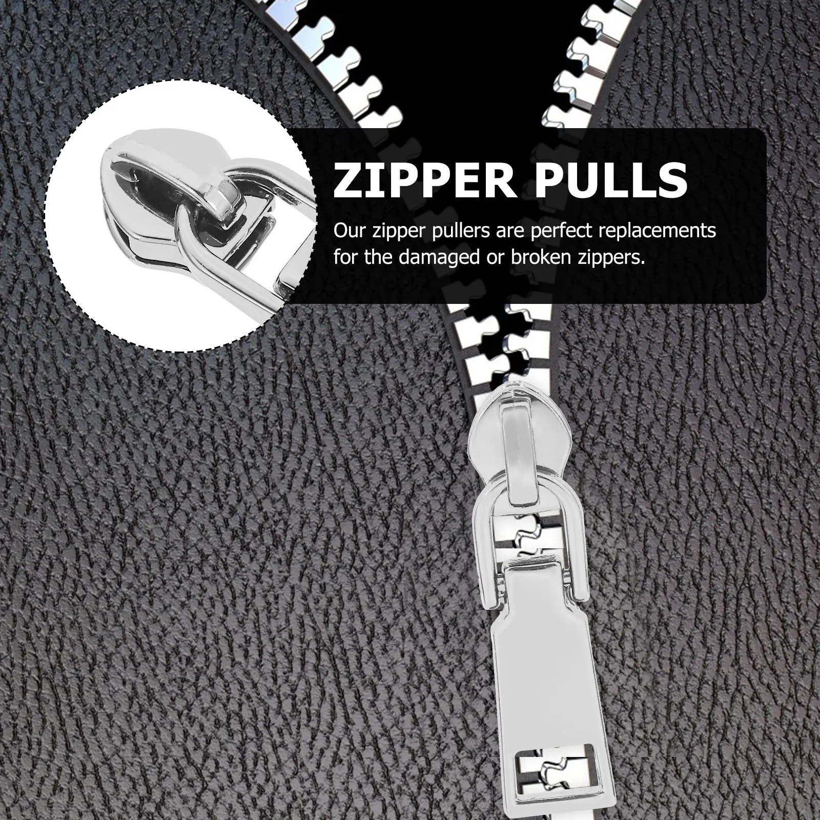 

10Pcs Zinc Alloy Zipper Sliders Replacement Pull Tabs for Luggage Backpacks Wallets Coats Sportswear DIY Garment Accessories