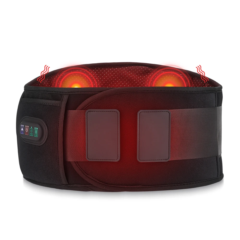 

Smart Library Smart Timing Lumbar Brace Massager Hot Compress Vibration Waist Support Abdominal Back Pain Relief Massage Belt He