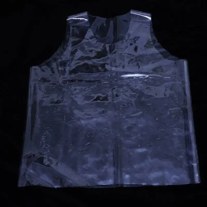 Man's Live Show Dance Waterproof See Through Clean Sheer Vest Tank Tops DJ Club Private Party FKK bf