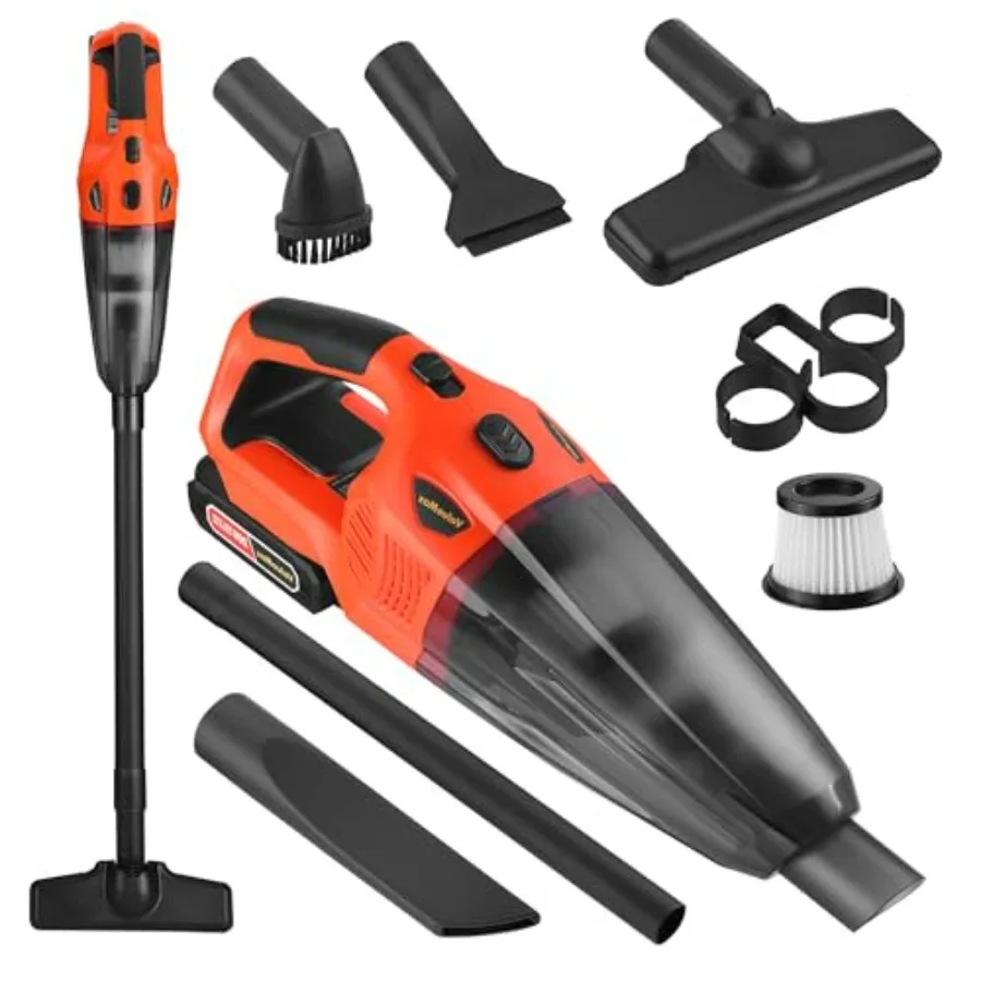 

Cordless Handheld Vacuum Portable Dry/Wet Suction Cleaner with 20V Rechargeable Battery and Multi-Nozzles for Car Home and Pet