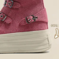 54597-2aae5d.jpg Women’s Platform High Top Sneakers Buckle Strap Wedge Shoes
