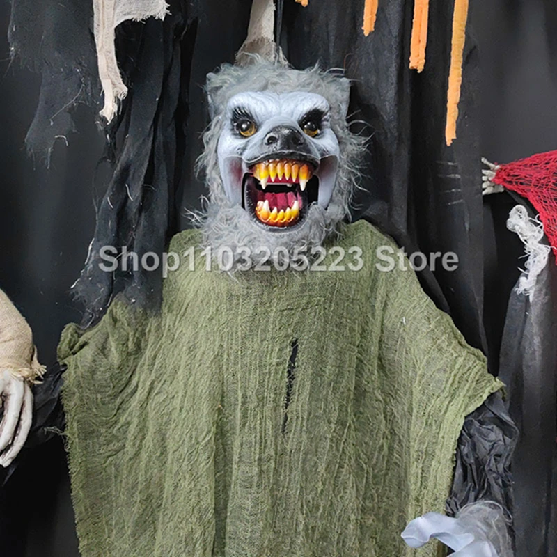 Halloween Hanging Creepy Werewolf Hanging Ghost, Halloween Indoor and Outdoor Decorations, Scary Decorations, Party Patio Decor