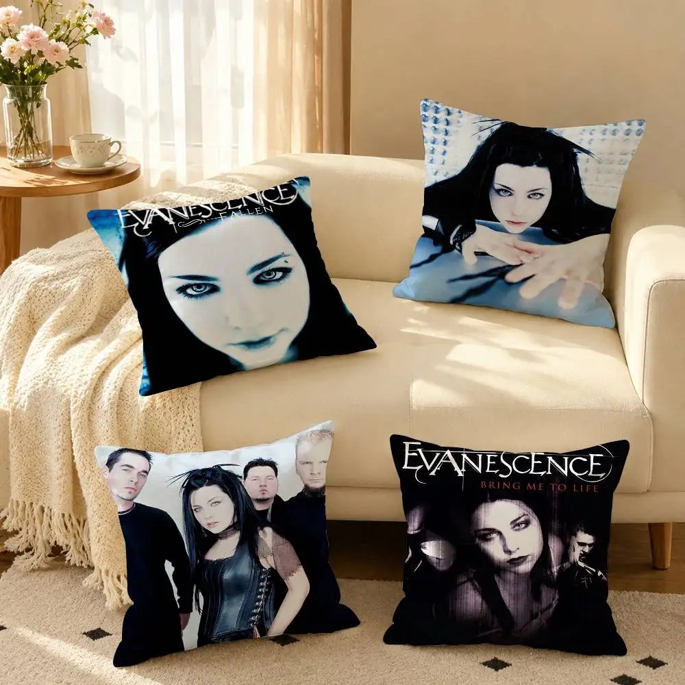 E-Evanescence A-Amy L-Lee  Pillow Case Square Double-Sided Sofa Cushion Cover Bedroom Bedside Pillow