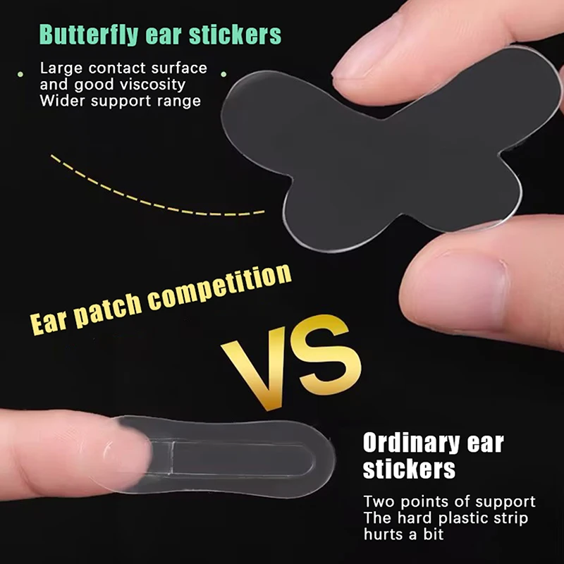 30/60Pcs Butterfly Shaped Cosmetic Ear Corrector Elf Ear Stickers Ear Supporters Self Adhesive Cosmetic Invisible Ear Sticker