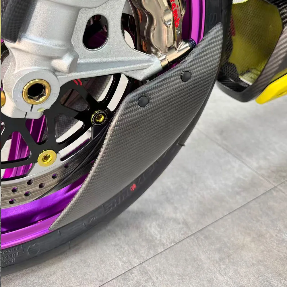 for Aprilia RS600 RSV4 TUONO 660 Motorcycle Accessories 100% Carbon Fiber Brake Disc Protective Cover Wheel Air Guide PlateRS660