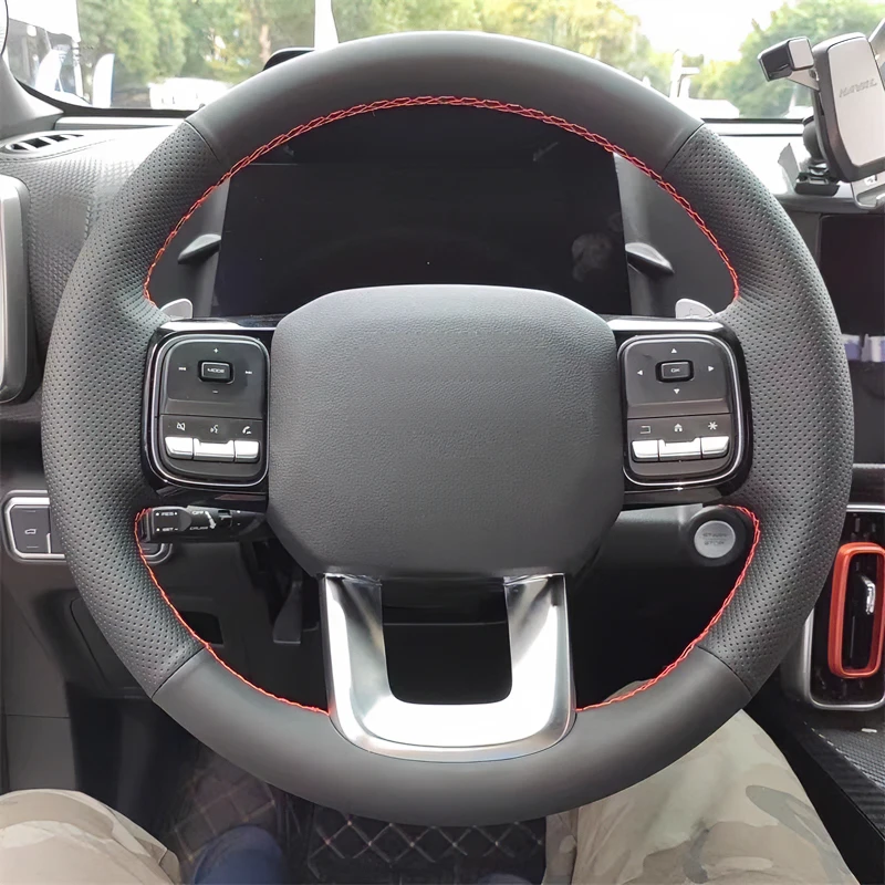 For Great Wall H6 Haval H6 Tank 300 anti-slip wear-resistant sweat-absorbent; custom-fit hand-stitched steering cover
