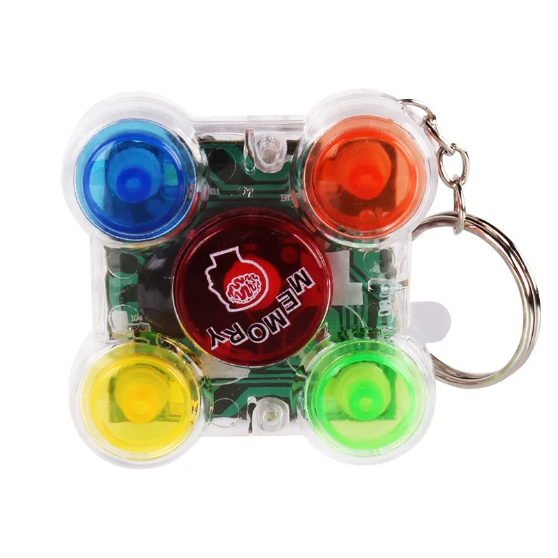 1 Pcs Children's Puzzle Interactive Game Creative Mini Handheld Game Console Memory Game Console Keychain Pendant Kids Gifts