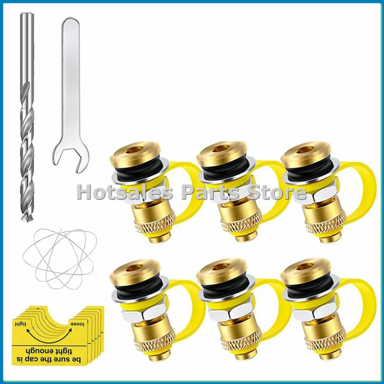 

Комплект из 6 улучшенных вентиляционных колпачков для топливных баков, универсальные для всех видов топливных баков, газовых баллонов и емкостей для воды, улучшают поток - A33R