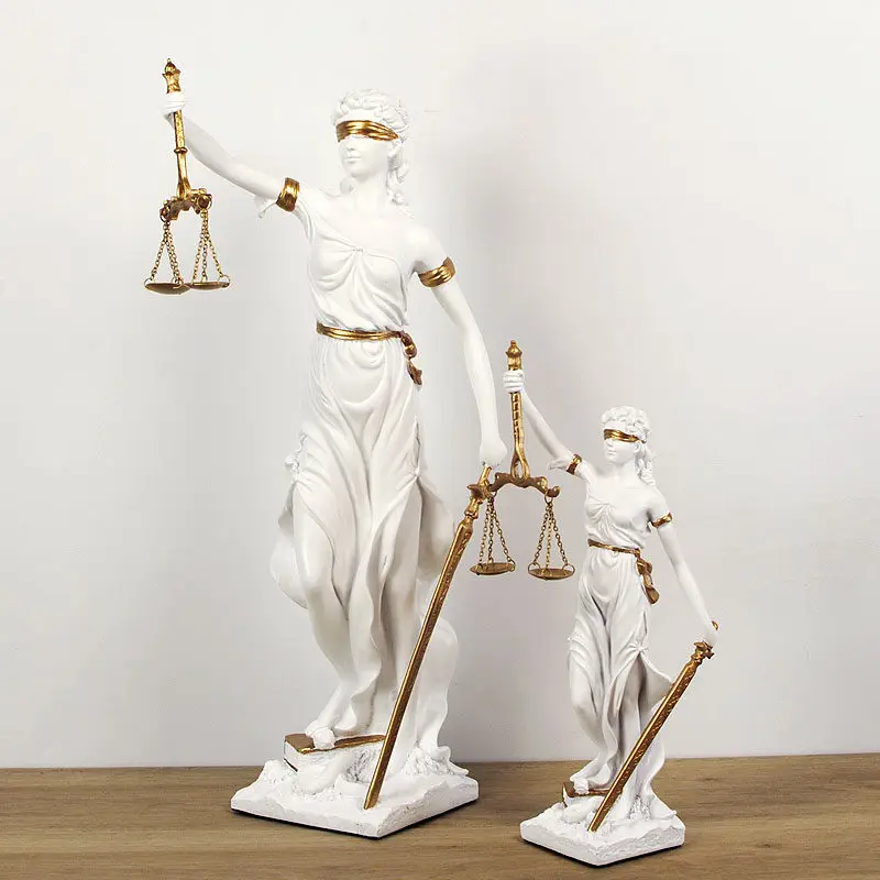 Balance Justice Muse Themis Ornament Home Decor Character Sculpture Office Living Room Ornament Gift