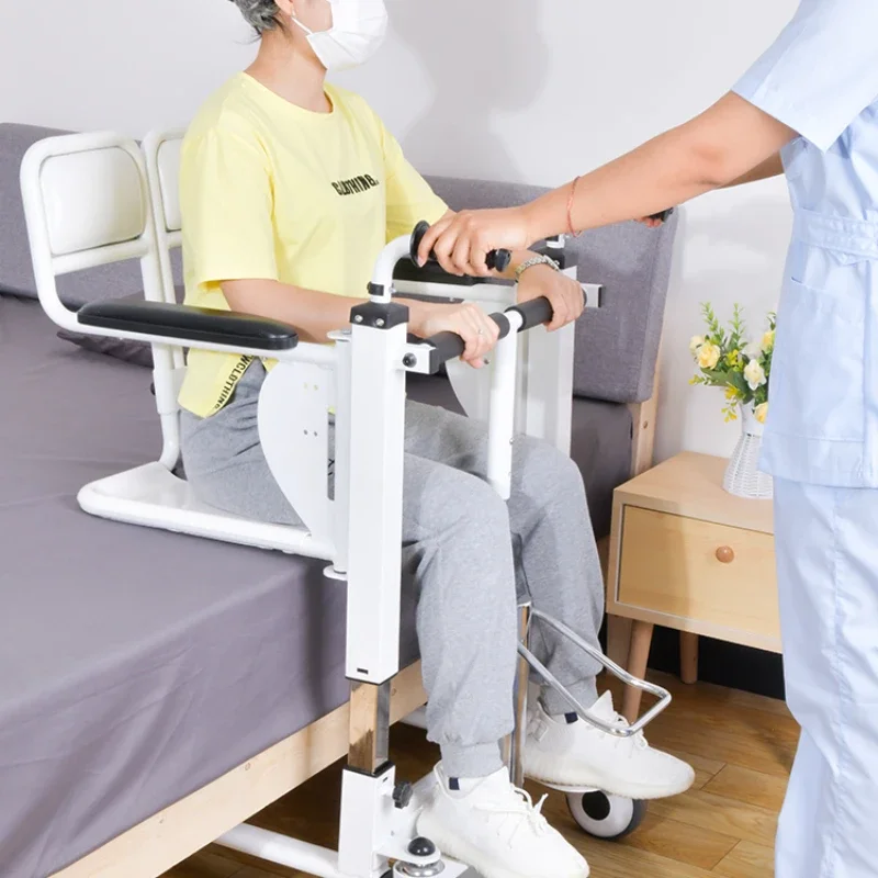 Paralyzed elderly lift, disabled care transfer, multi-functional mobile hydraulic lift, household toilet chair