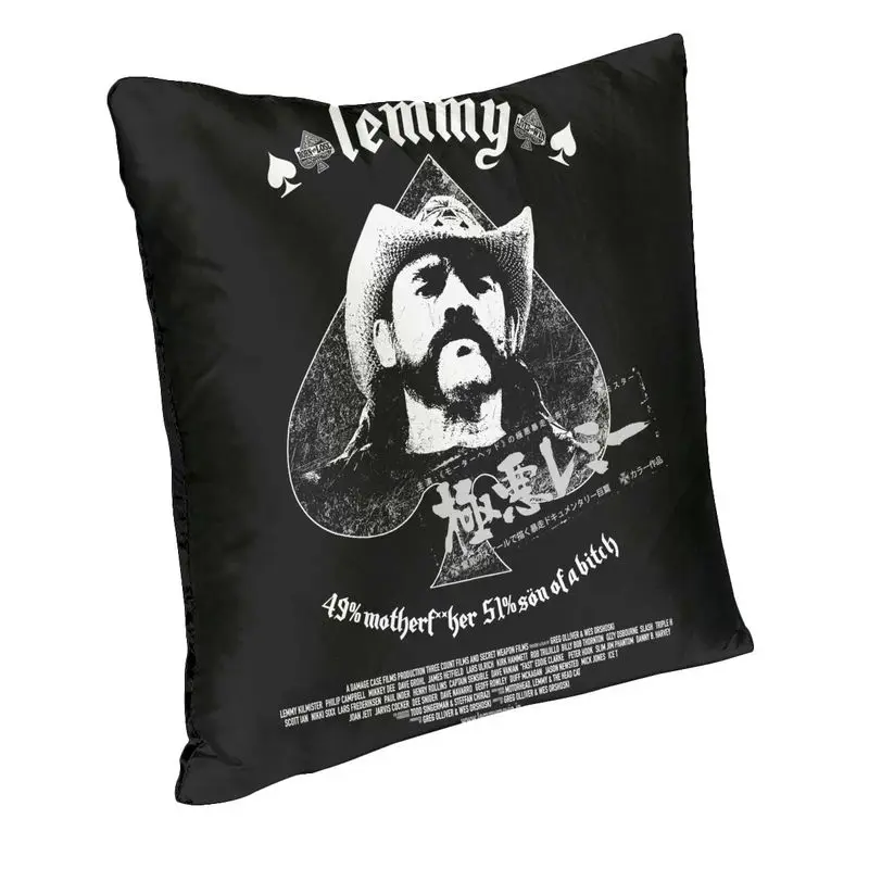 Rock Star Lemmy Throw Pillow Cover Bedroom Decoration Outdoor Sofa Cushions Cover Square Pillowcase Double-sided Printing