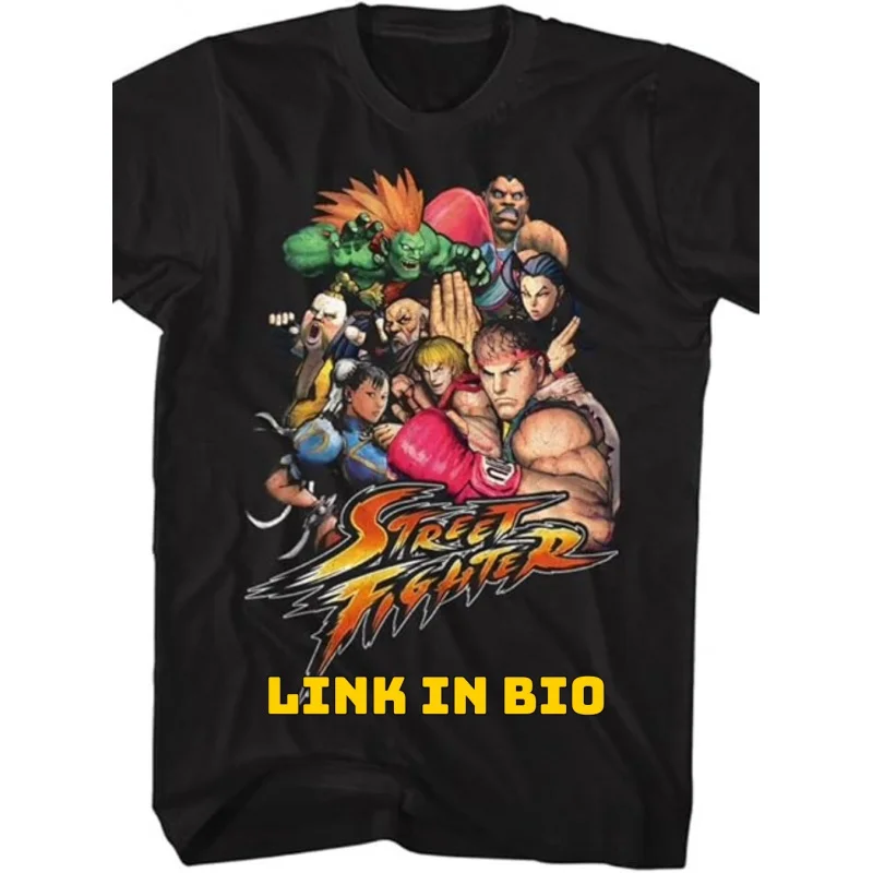 

0329 Street Fighter Retro Combat Gift t shirt Arcade game Graphic Tee 100% cotton print Y2K Clothes Large size Tops S-6XL