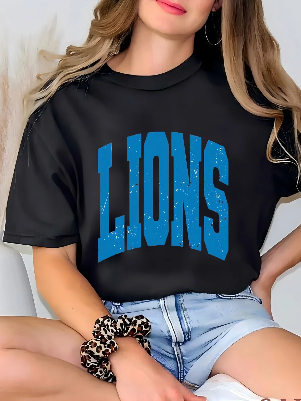 Womens Retro Detroit Football Hoodie, Lion Mascot Sweater, Game Day Sweatshirt, Lions Mascot Sweater, Michigan Football, Detroit Football Fan Gift T-Shirt