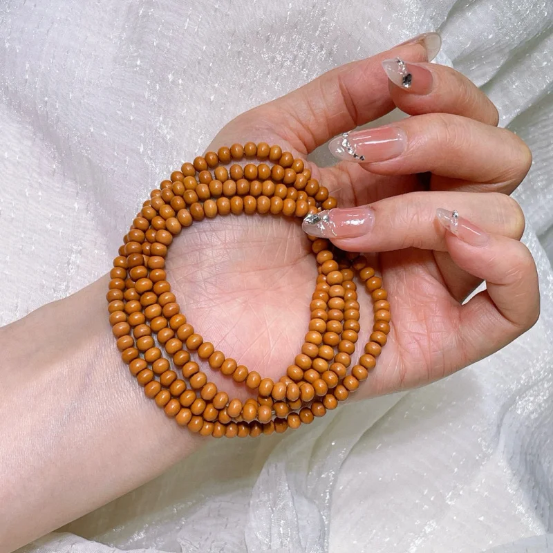 New Goods Boutique Olive Nut round Multi-Wrap Bracelet Semi-Finished Products 4.7mm Buddha Accessories Beads