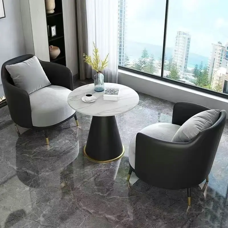 Simple and casual reception sofa negotiation table and chair combination office