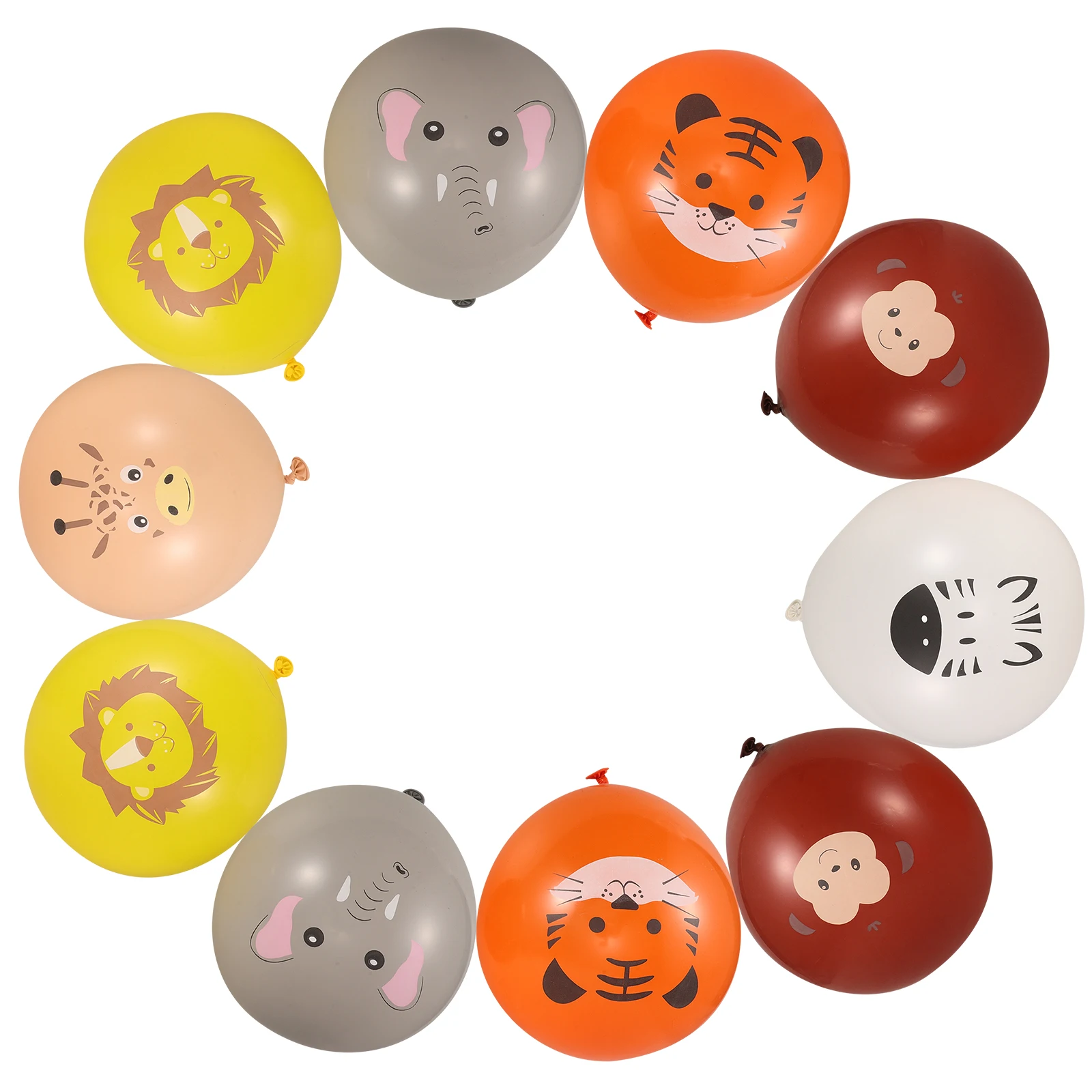 

12pcs Jungle Animal Latex 12 Inch Kids Birthday Party Decorations Helium Balloon Animal Kit Zoo Balloons Outdoor Indoor Tiger