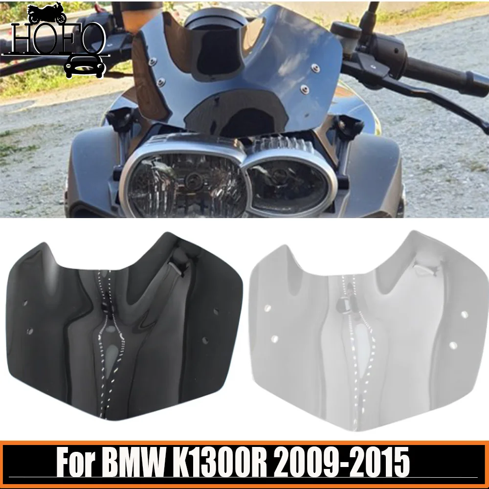 

For BMW K1200R 2005-2008 Motorcycle Front Windscreen Windshield Extension Parts Wind Deflectors For BMW K1300R 2009-2015