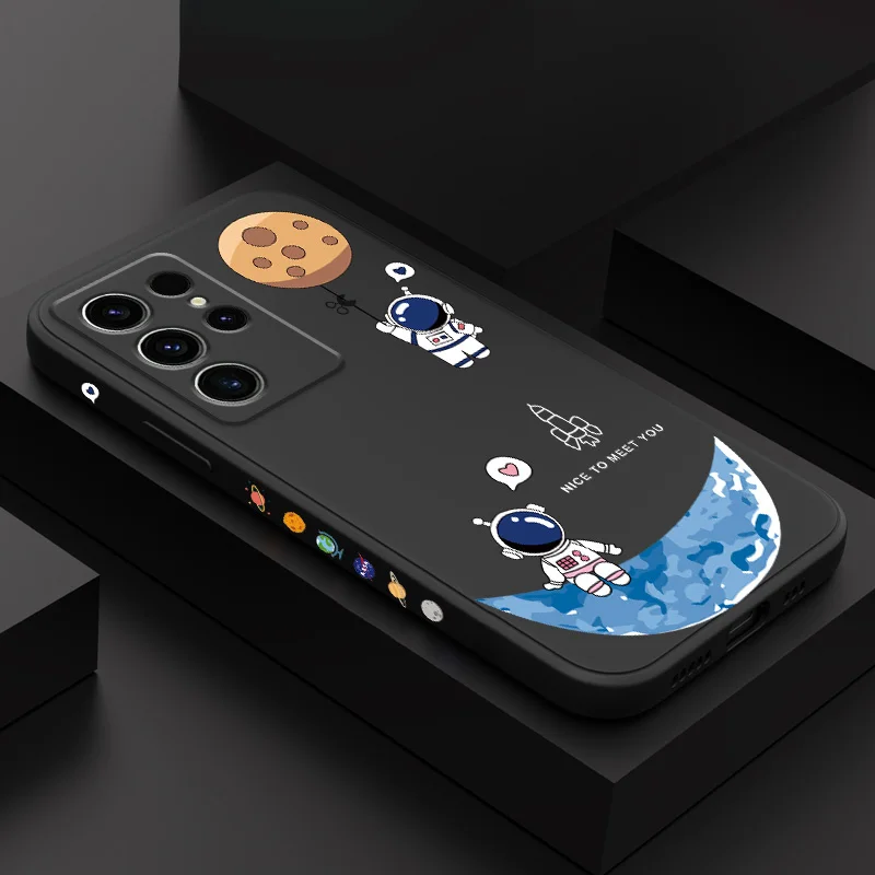 

Roving Astronaut Phone Case For Samsung Galaxy S25 S24 S23 S22 S21 S20 S10 S10E Ultra Plus FE Note 20 Ultra Plus Cover