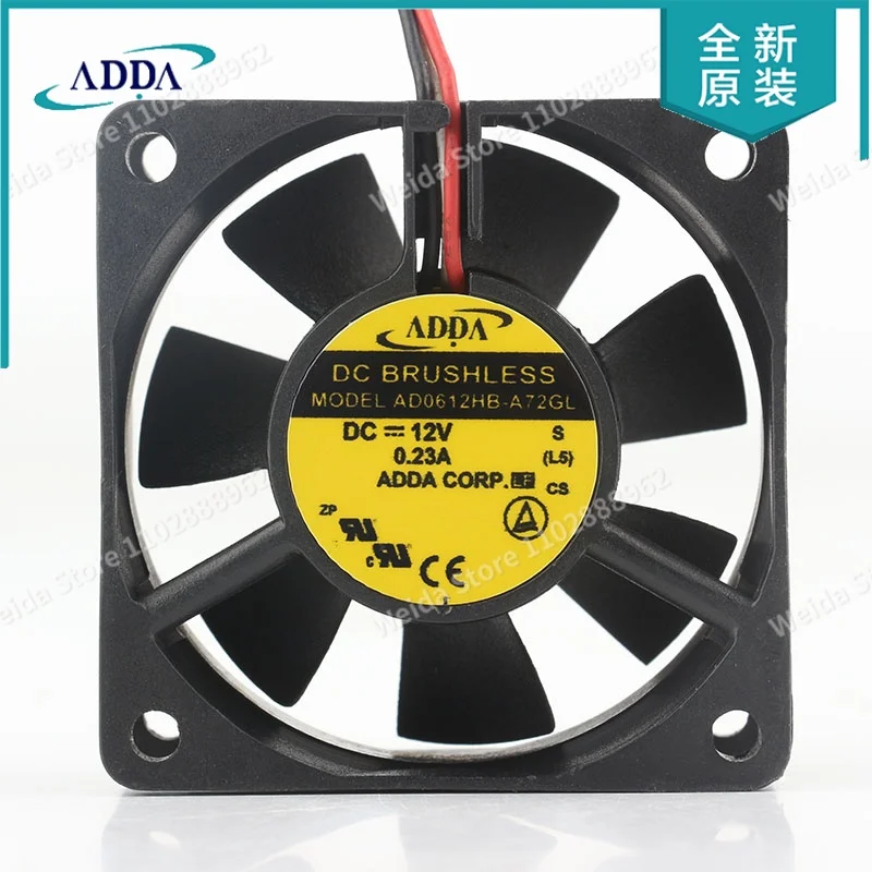 

Вентилятор охлаждения Original ADDA 5V 24V 48V DC12V 0.23A AC EC 6025 60X60X25MM 6CM, трехпроводной, прочный, с двойным шарикоподшипником, AD0612HB-A72GL