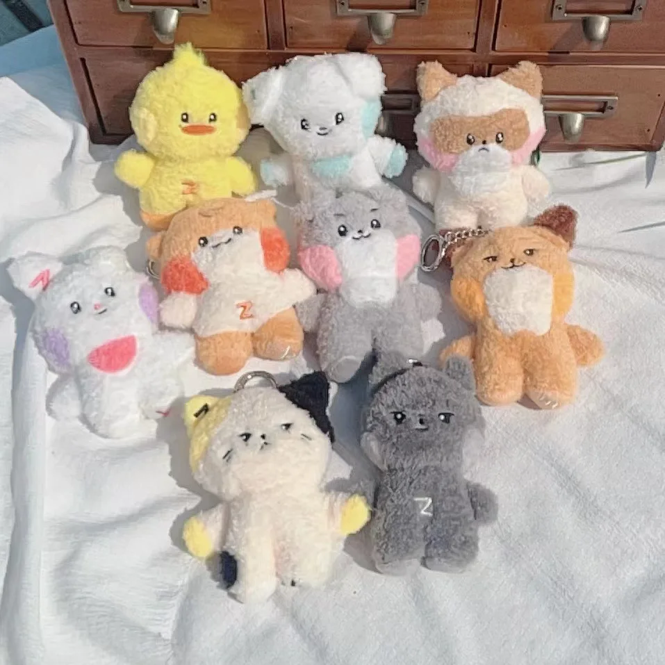 New Kpop ZB1 Doll Filling PP Cotton Soft Short Plush Toy ZERONI Cartoon Cute Dog Cat Rabbit Doll Keychain ZEROBASEONE Fans Gift