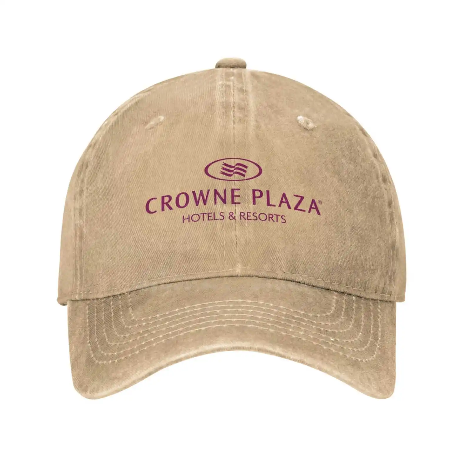 Casquette en denim de qualité avec logo Crowne Plaza, chapeau de baseball