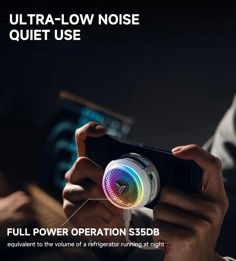 Flydigi B8X phone Cooler Frequency Conversion RGB Light Heat Dissipation Magnetic Radiator For Iphone Ipad Android cellphone