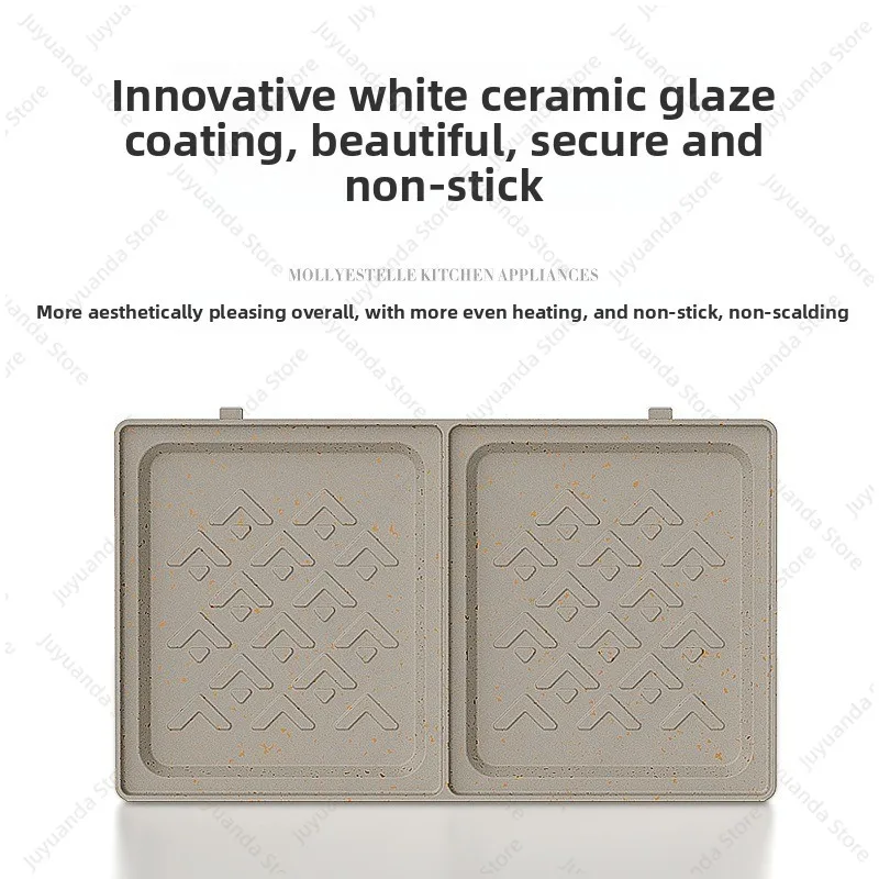 Double Plate Sandwich Breakfast Maker Household Timing Multipurpose Waffle Light Food Maker Bread Maker