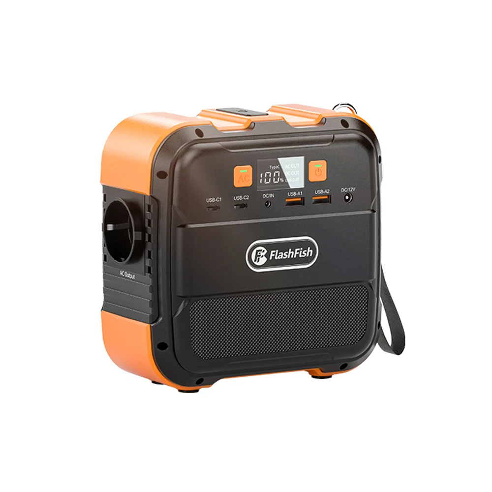 FF Flashfish A101, draagbare stroomvoorziening met een capaciteit van 98 Wh en 26400 mAh, 120W zonnegenerator, reservebatterij, draagbare stroomvoorziening voor kamperen, reizen, gebruik in een