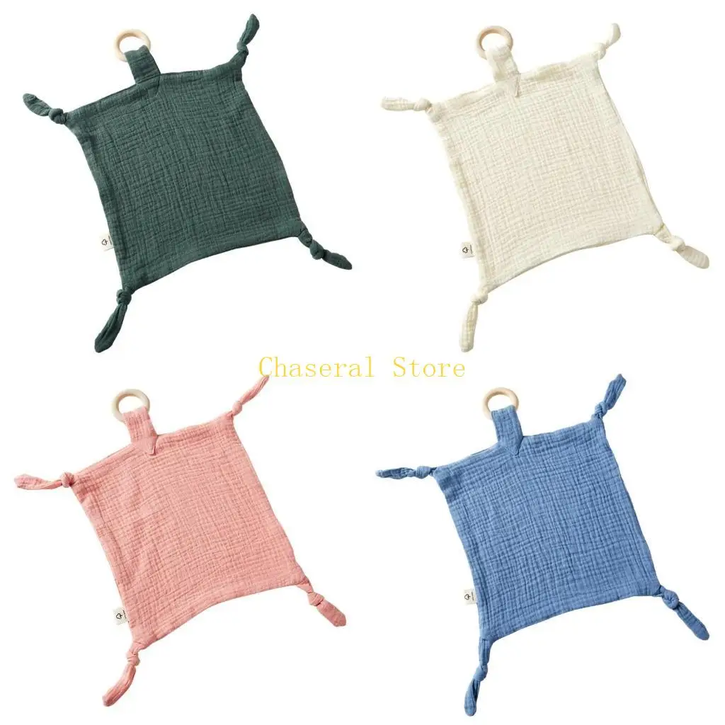 

E7CE Baby Appease успокаивающее полотенце с прорезывателем, детское одеяло для сна и кормления новорожденных, хлопковое Appease,