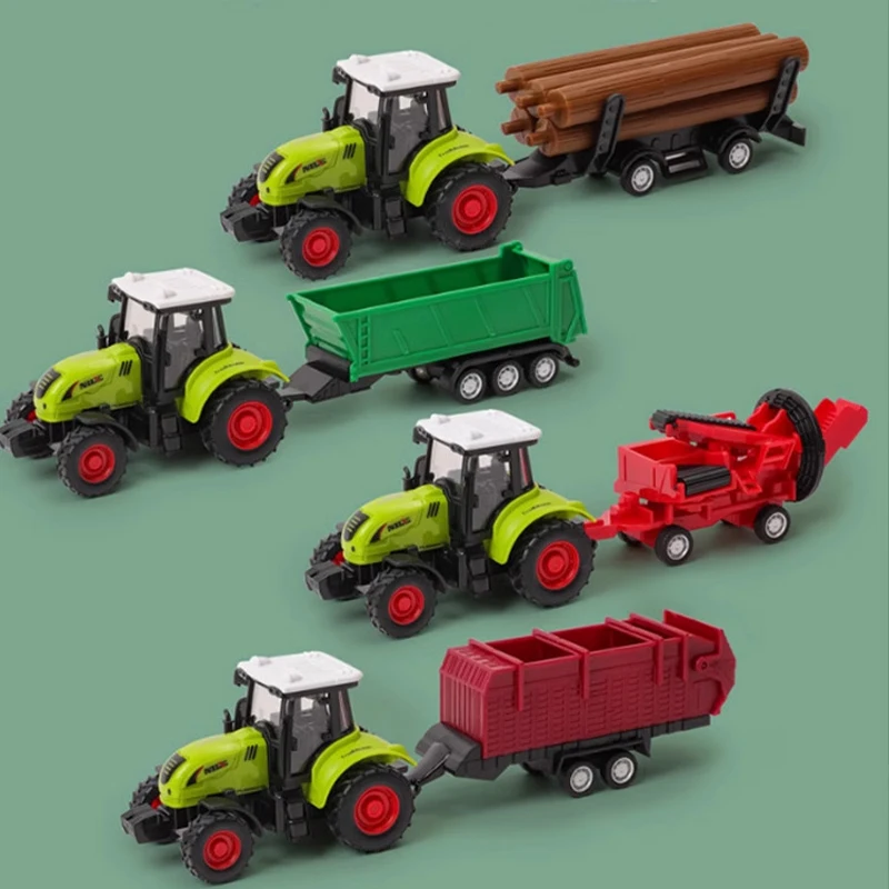 Tractor Inertia Car Farm Tractor Truck Transport Pulverizer Model Baby Car Boy Toy Engineering Car Childrens Educational Toys