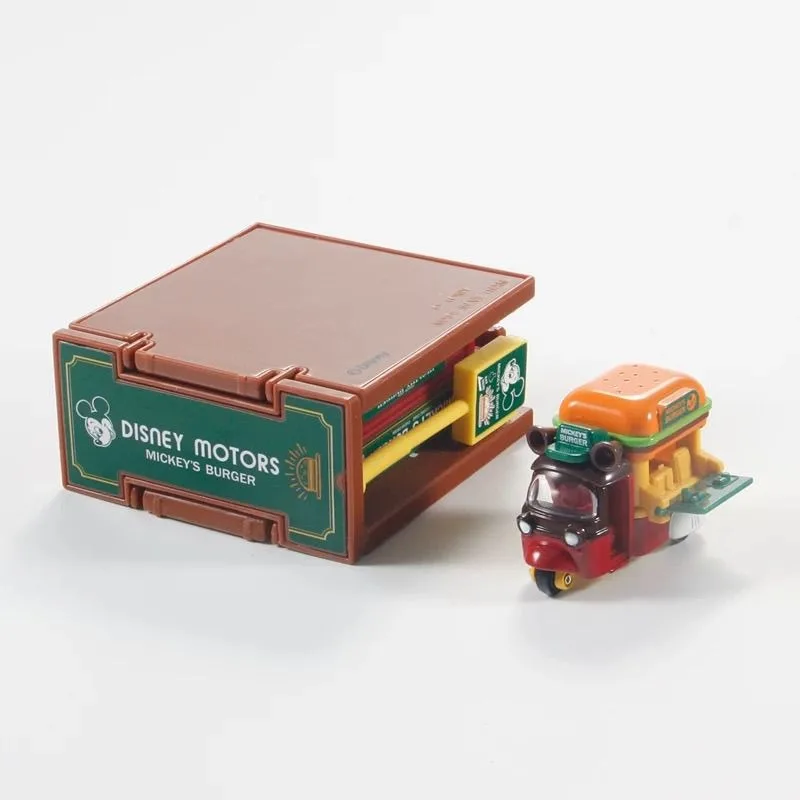 TAKARA TOMY Disney ensemble de voies de voiture en alliage Mickey Burger Shop jouet cadeau parfait pour les enfants