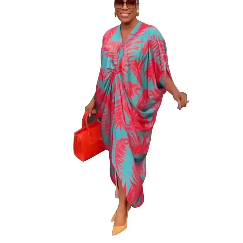 Maßgeschneiderte Dubai Türkei Abaya Kleider für Frauen 2025, Sommer, afrikanisch, Übergröße, Boubou, Afrika, Party, elegantes Kleid, traditionell lang