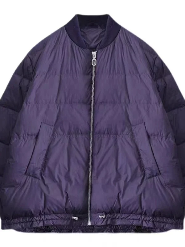 Automne hiver coton Jaet femmes ort Baseball Sle manteau bouton garniture étiquette coupe ample longue Sve fermeture à glissière couleur
