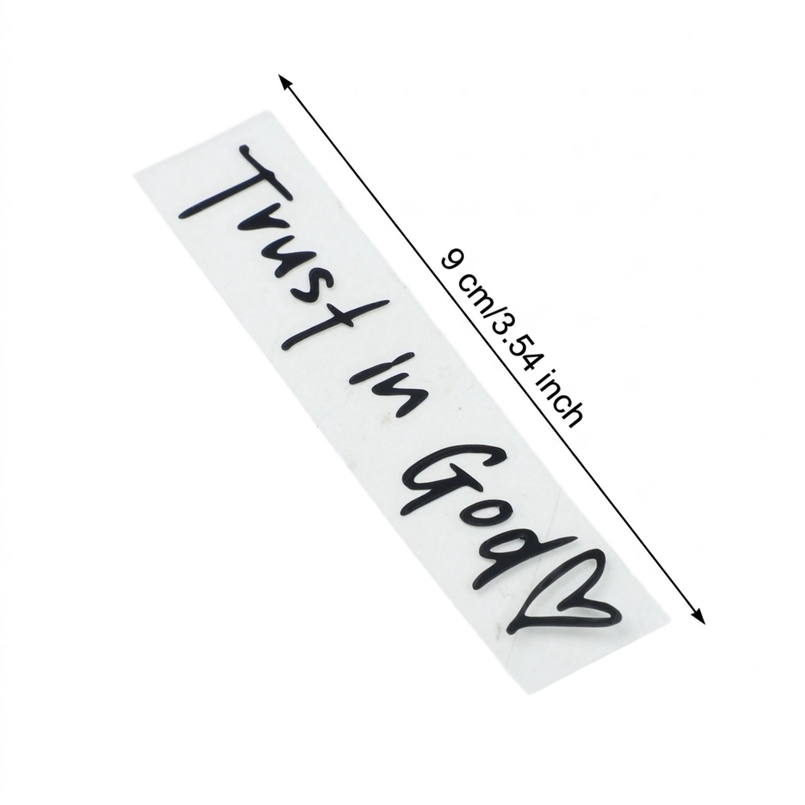 Faith-Centered Rearview Mirror Sticker Featuring Trust in God Believe in God Wording for Cars and Motorcycles Vinyl Type