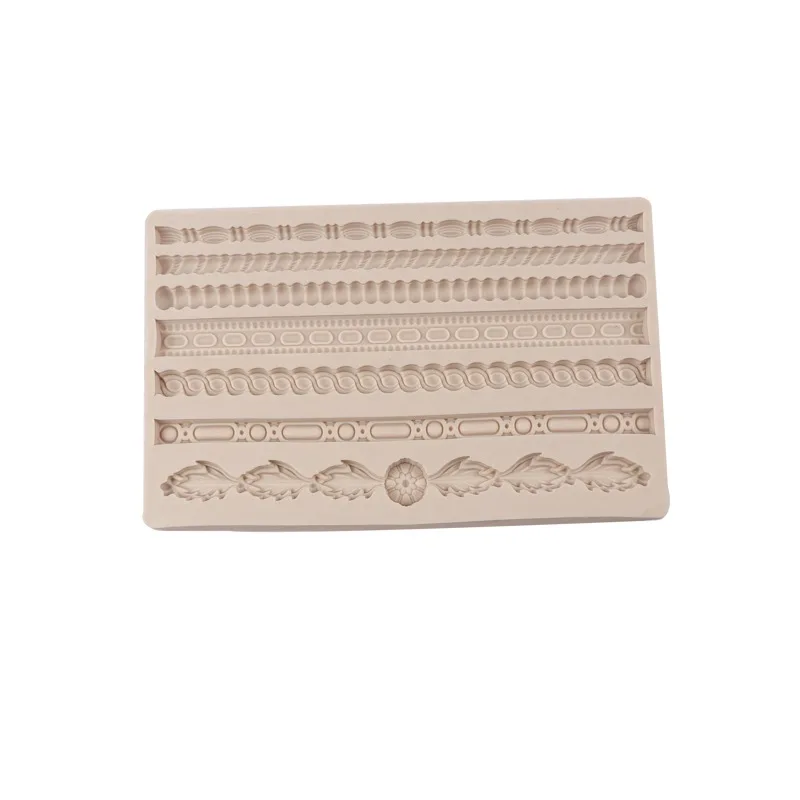 European Relief Fondant Cake Silicone Mold, Twisted Rope Mold for Cake Border Chocolate Decor Baking Tool