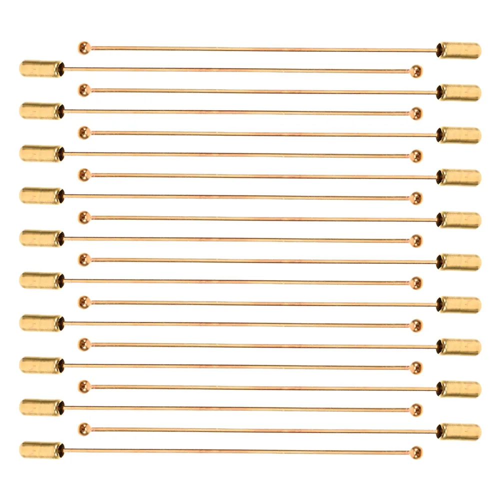 

20Pcs Long Brooch Pins 90Mm Metal Jewelry Stickpins with Stopper for Boutonniere Lapel Hat Veil Fastening Tool