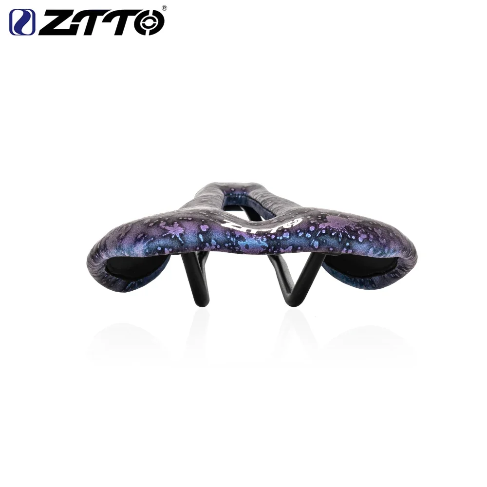 

ZTTO Wide Hollow Steel Bow Bicycle Saddle Breathable PU Leather Cushion for Mountain Road Bike Soft Cycling Racing MTB Bike Seat