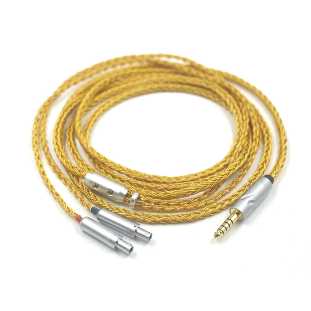 HiFi16 Core 99% Gold Plated Cord Upgrade Cable For Sennheiser HD800 HD800s HD820s HD820 Enigma Acoustics Dharma D1000