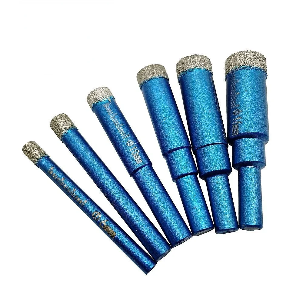 เพชรแห้ง Core เชื่อมเลื่อย Anhydrous Glass เจาะ Bits สําหรับแก้วหินแกรนิตกระเบื้องพอร์ซเลนหินอ่อน 5 6 8 10 12 14 16 มม.