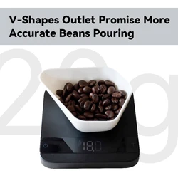 LILYDRIP PP Coffee Beans Dose Trays Spoon Shovel V-shape Outlet Espresso Dosing Feeder Net Weight 20g(+1%) Teaspoon