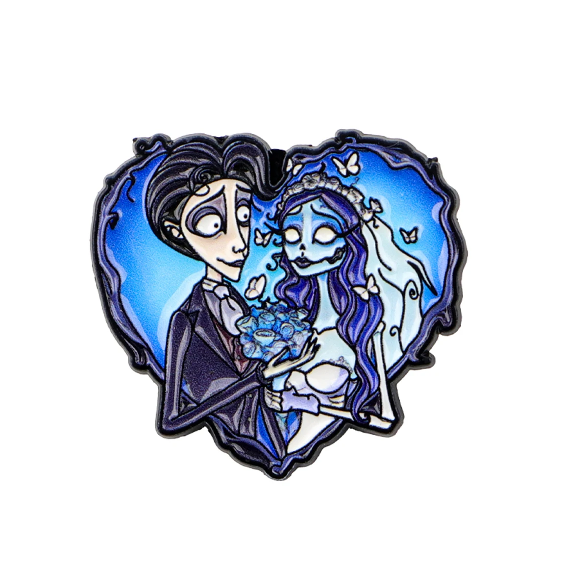 Heart Enamel Pins Horror Movie Brooches Badges for Backpacks Jackets Hats Couple Jewelry Gifts Cosplay Accessories view 6