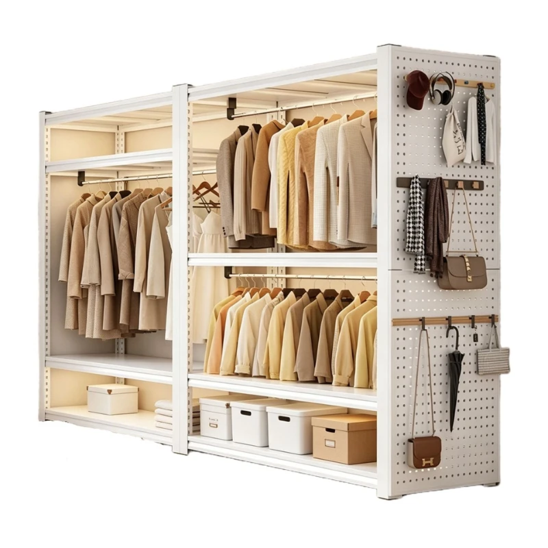 Simple wardrobe cloakroom assembly DIY open rental room bedroom home rack