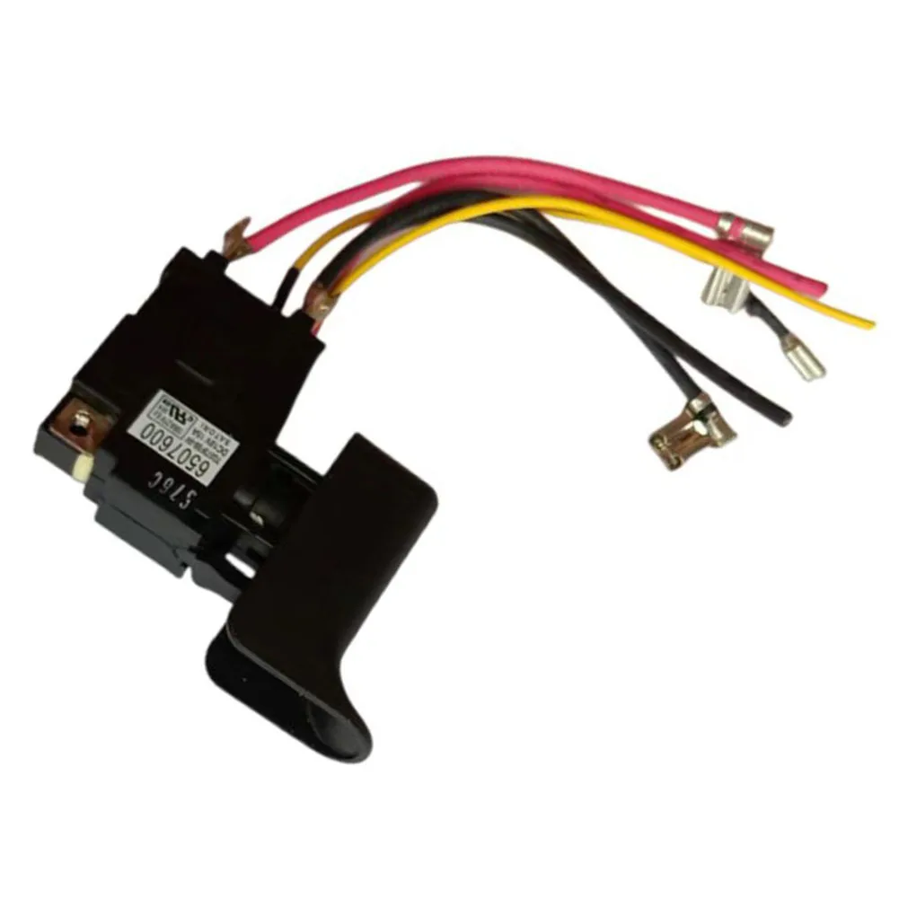 Interruptor de taladro eléctrico 650760, accesorio para herramientas eléctricas, DJR186, para DJR186, para XRJ04, DJR186, JR186D, color negro