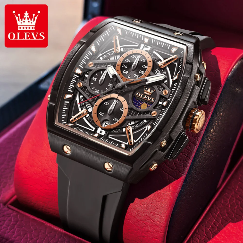 Men's Multi-functional Quartz Chronograph Watch, Waterproof