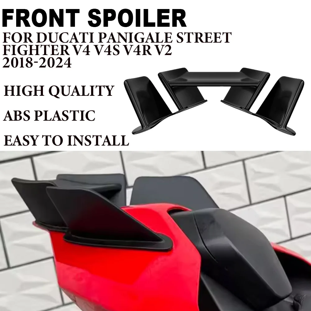 Motorcycle Winglet Rear Fairing Rear Tail Wing Spoiler Air Deflector For DUCATI PANIGALE Street Fighter V4 V4S V4R V2 2018-2024