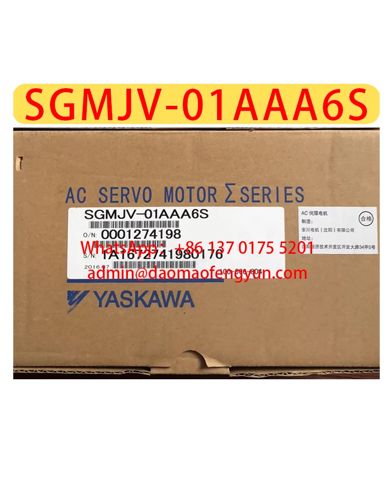 

SGMJV-01AAA6S Совершенно новый серводвигатель, оригинальный, быстрая доставка, SGMJV 01AAA6S